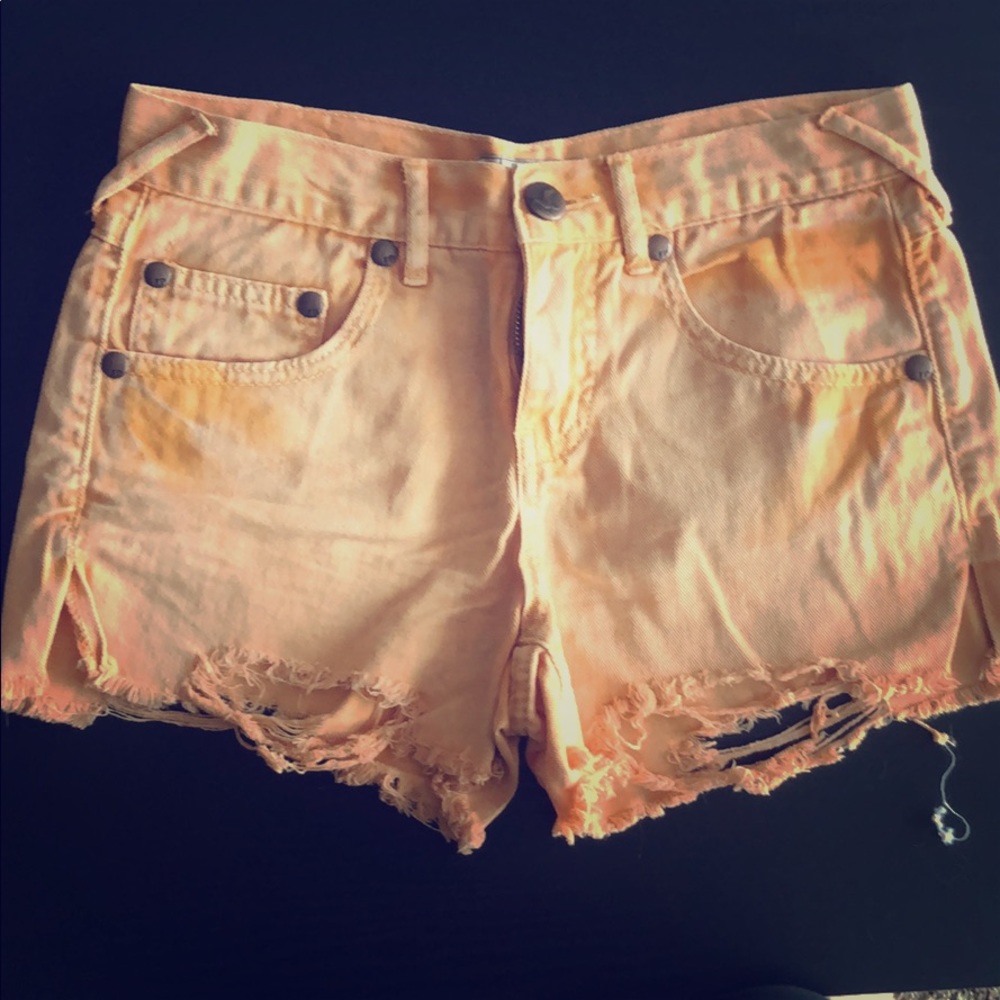 Free People Orange Shorts (24)